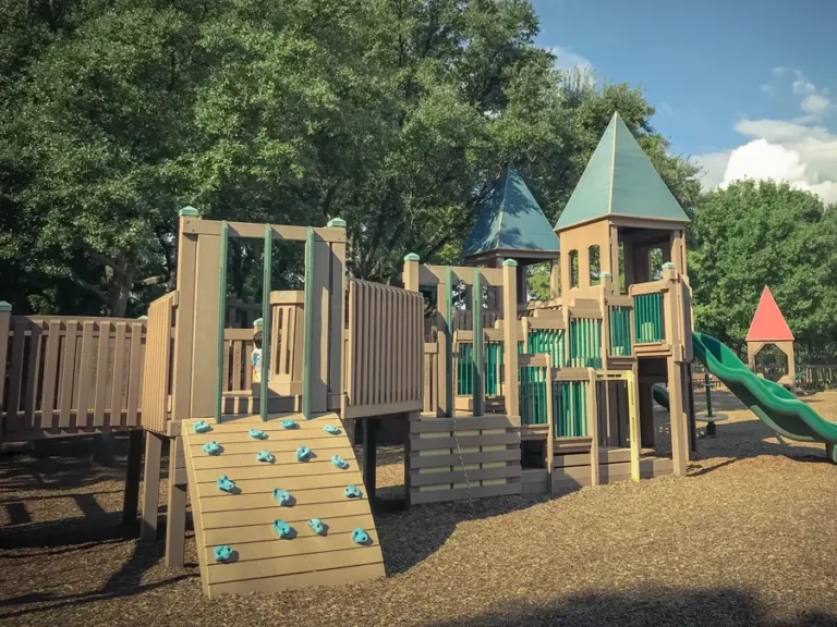 Playground with composite decking